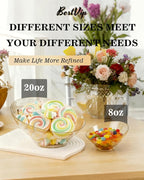 BESTVIP 20 Oz Clear with Gold Glitter Plastic Angled Serving Bowls, 12 Pack | - Image 2