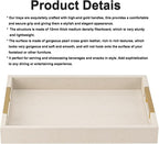 Beige Faux Leather Serving Tray - Image 6