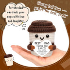 Positive Crochet Coffee Cup Dad Gift - Image 2
