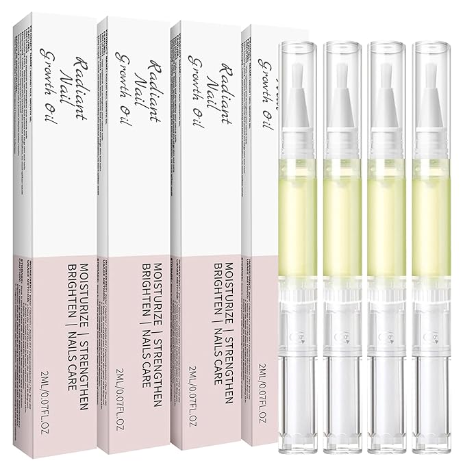 4PCS Cuticle Oil Pen for Nail Care – Nourishing Cuticle Revitalizer with Natural Oils, Hydrating & Quick-Absorbing, Mess-Free Applicator, Perfect for At-Home & Salon Use