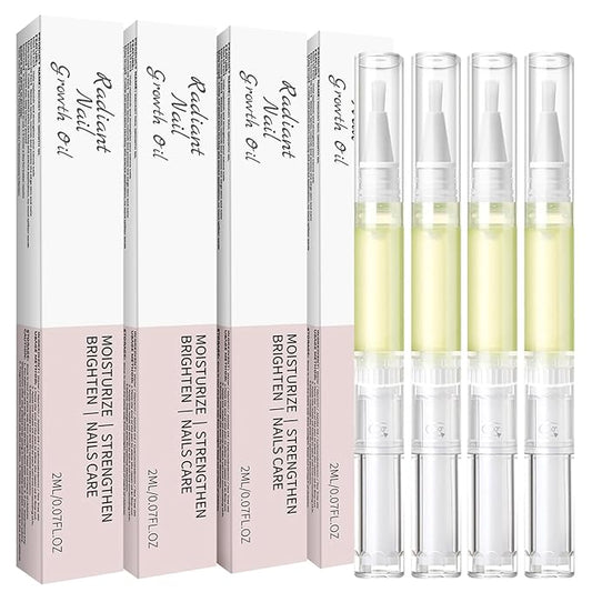 4PCS Cuticle Oil Pen for Nail Care – Nourishing Cuticle Revitalizer with Natural Oils, Hydrating & Quick-Absorbing, Mess-Free Applicator, Perfect for At-Home & Salon Use