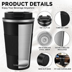 MOMSIV 17oz Travel Coffee Mug, Insulated Coffee Cup - Image 5