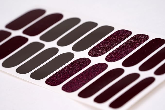 | 20 Exquisite Gel Nail Polish Strips w/Application Accessories - No UV/LED Lamp Required (Twilight)