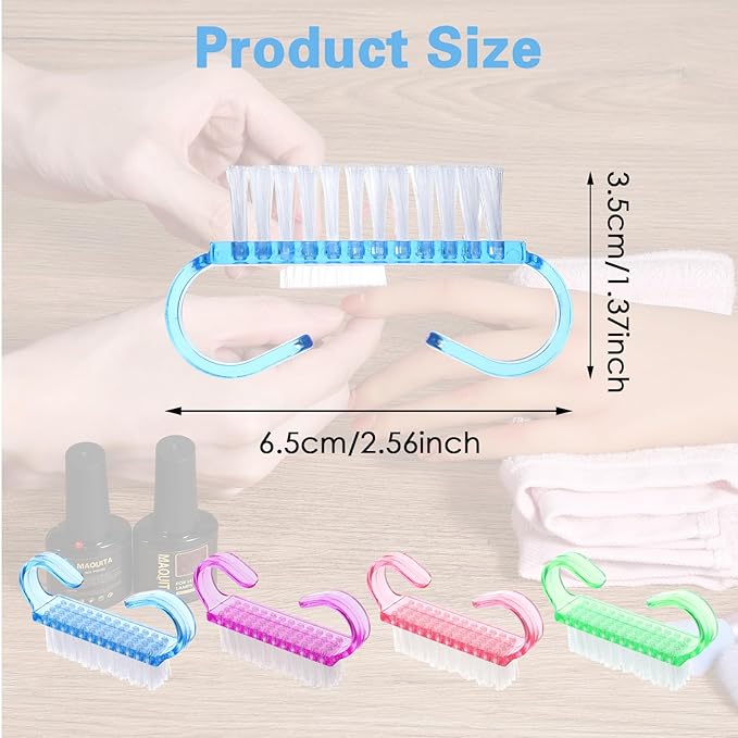 20 PCS Nail Brush for Cleaning Fingernails, Nylon Nail Cleaning Brush, Small Nail Scrubber Brush, Handle Grip Nail Brush Fingernail Brush Cleaner Tools for Toes and Nails