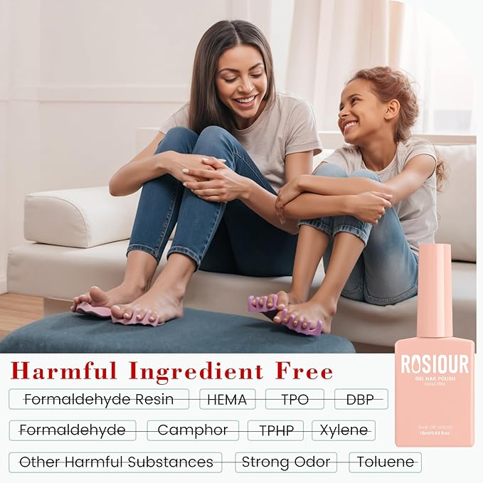 HEMA-Free Pink Gel Nail Polish, 18 ML Nude Pink Spring Summer Nail Gel Polish for Women Girls Gift, Soak Off U V High Gloss Professional Gel for Nail Art Salon & Home DIY Manicure