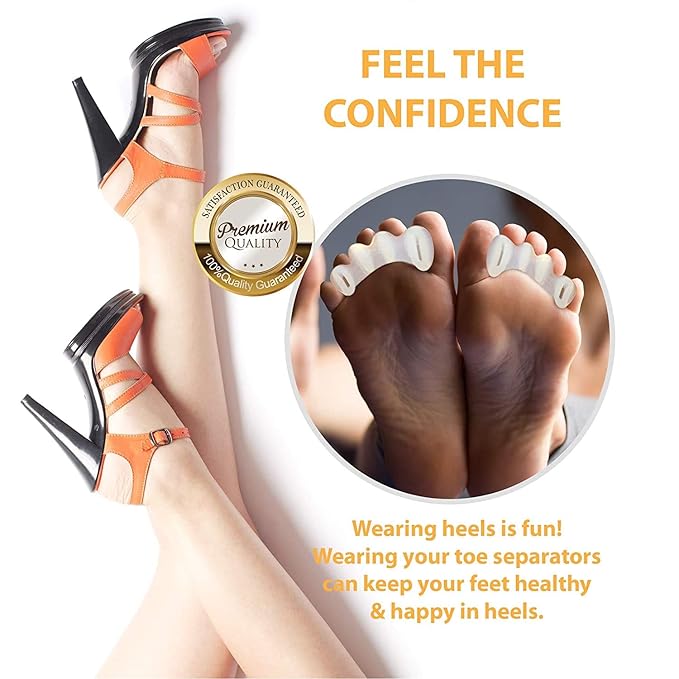 Toe Spacers Firm for Advanced Users - Toe Separators for Alignment, Toe Straightener for Foot Pain Relief, Silicone Bunion Corrector for Women Big Toe, Supports Foot Health