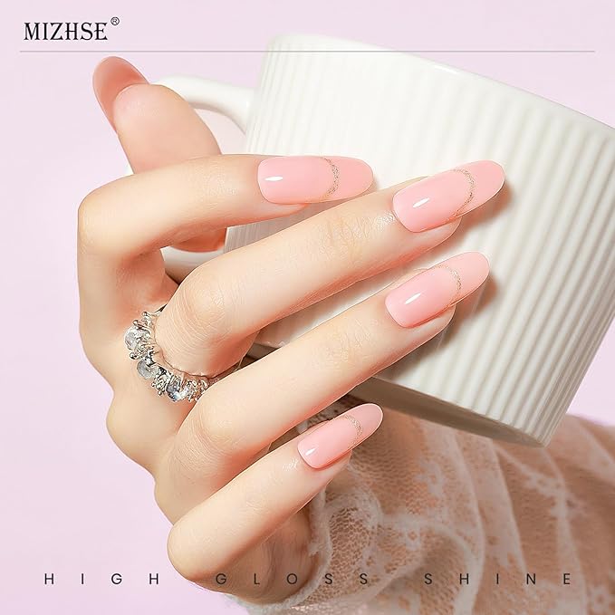MIZHSE Moonlight Cat Eye Gel Nail Polish, Magnetic Gel Polish Set with Sheer Pink Nail Gel and 1 Magnet Stick, Glossy Effect Nail Gel Green Blue Pink Soak Off UV/LED Nail Art Salon Manicure Home Gift