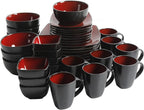 Gibson Elite Soho Lounge Square Reactive Glaze Stoneware Dinnerware Set - Image 2
