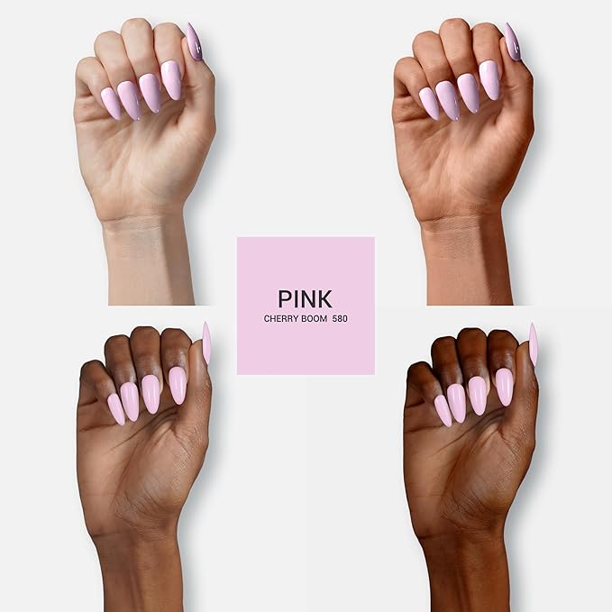 MelodySusie Thick Milky Pink Gel Nail Polish,0.5fl oz Soak Off UV LED Creamy Pink Gel Polish Gift for Women Nail Art Manicure Salon DIY Nail Design Decoration at Home-580