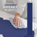 Navy Blue Scallop Table Runner, Disposable Plastic, 5 Pack - Image 6