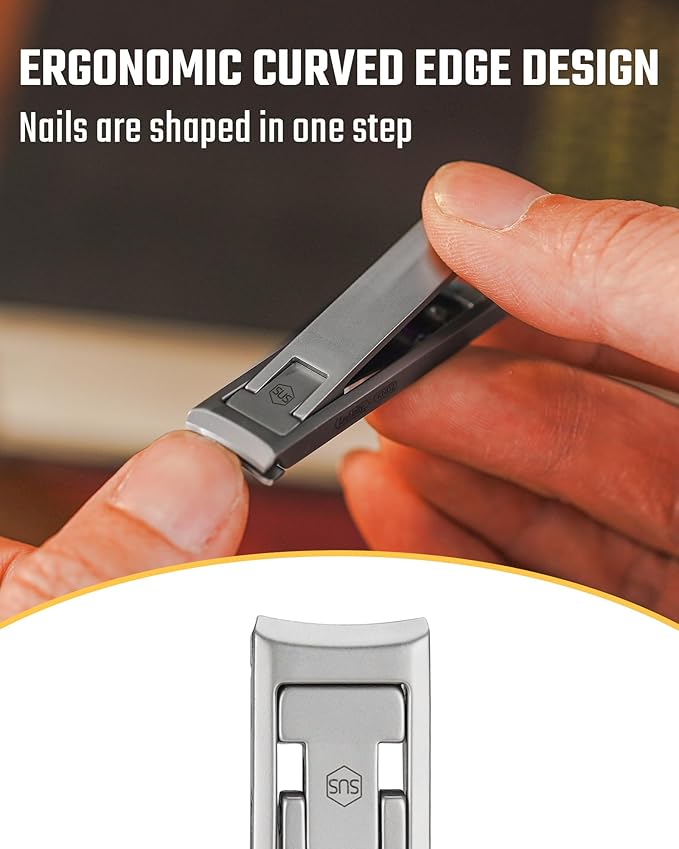 KeyUnity KN02 Keychain Nail Clippers, Foldable Stainless Steel Fingernail Cutter for Travel & Everyday Carry