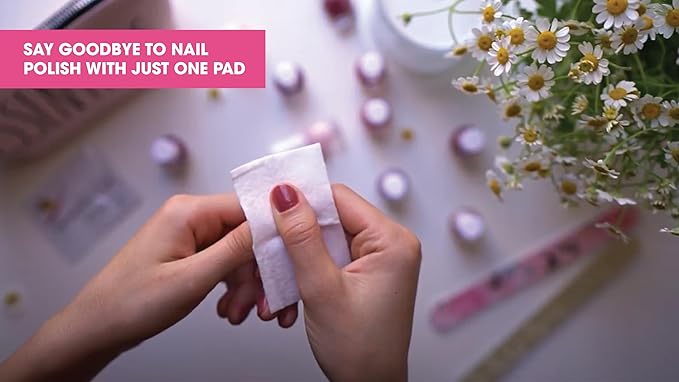 Diamond Wipes Nail Polish Remover Wipes with Aloe Vera, Acetone Nail Polish Remover Pads, Case of 500 Individually Wrapped Nail Polish Wipes