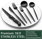 EWFEN 24-Piece Black Silverware Set - Image 5