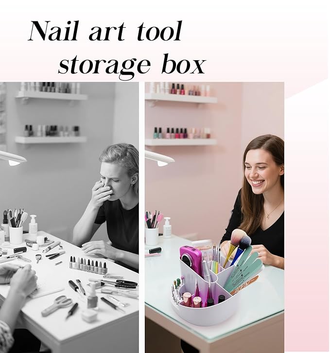 Nail Drill Holder 18 Hole Nail Drill Bit Holder Nail Organizer Professional Stand with 8 Compartments for Nail Tech Tools (Tools not included)