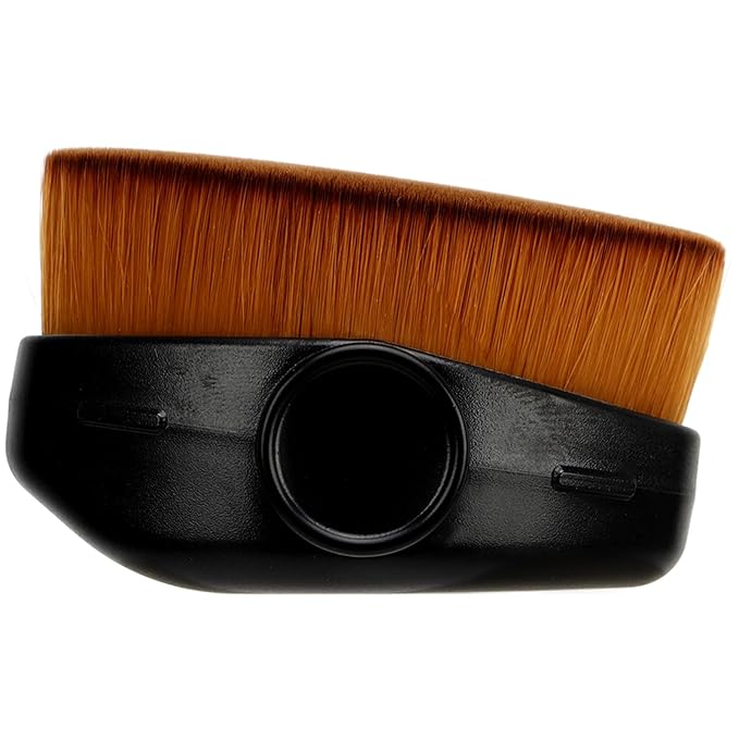 Nail Dust Brush, Soft Bristles Artificial Fiber Nail Dust Clean Brush Die Casting Multifunctional Portable for Manicure for Powder (Black)