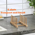 Bamboo Wooden Dish Rack, Plate Organizer - Image 4