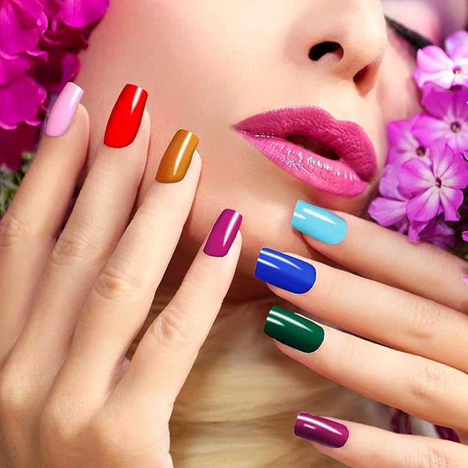 Nail Polish Strips - Solid Color, DANNEASY 24 Sheets Adhesive Nail Polish Stickers Full Nail Wraps for Women Girls Manicure Sticker Fingernails 1Pc Nail File, Cuticle Stick