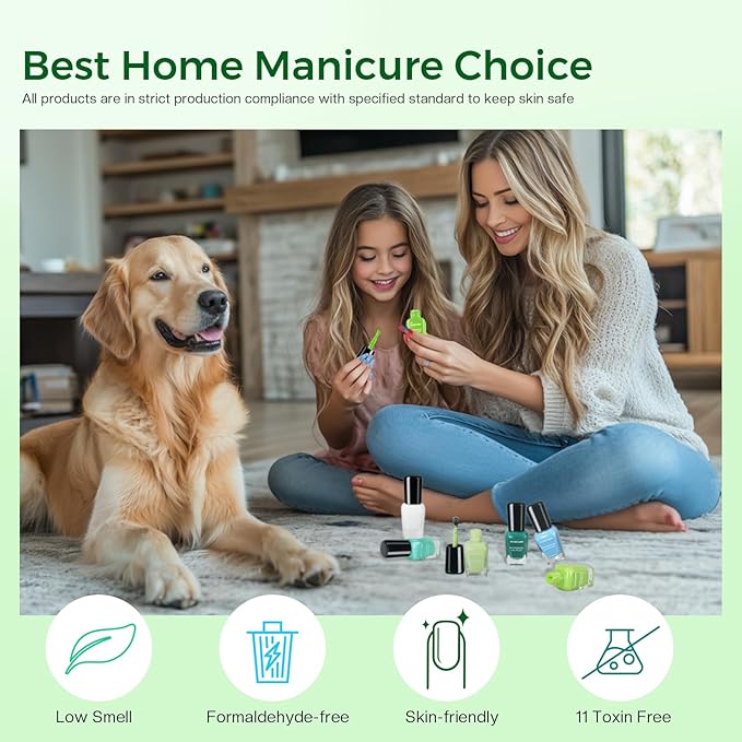 Morovan Green Nail Polish Set: Turquoise White Blue Spring Summer Fingernail Polish Kit Neon Lime Green Air Quick Dry Nail Polish Pack for Nail Art Manicure Gift Holiday Party for Women Girls
