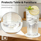 2 Pack Silicone Coasters for Drinks, Round White Coasters - Image 5