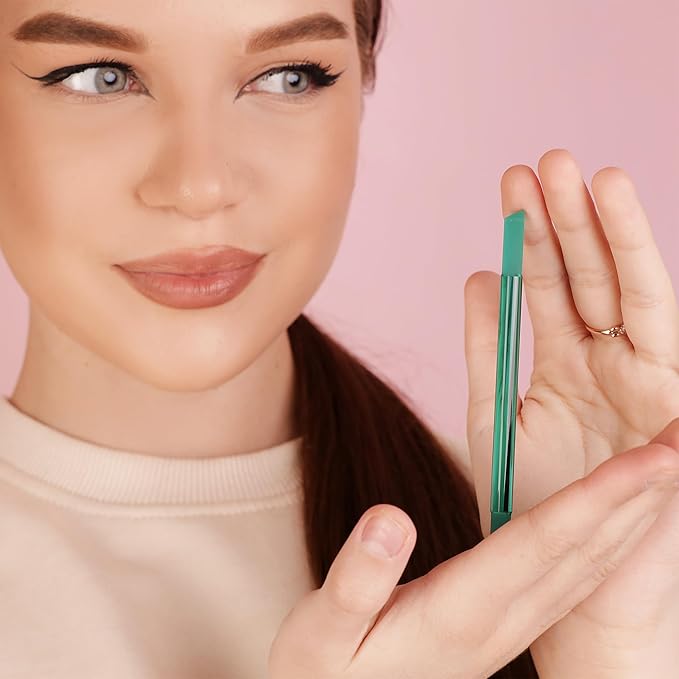 BONA FIDE BEAUTY Czech Glass Nail File and 1-Pieces Cuticle Pusher (Green) Value Set