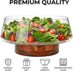 Large Glass Salad Bowl Set - Image 4