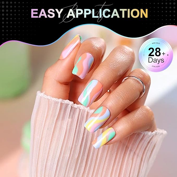 Medium Square Nail Tips 240Pcs Square Press on Nails Pre-shape Clear Soft Gel Nails Tips for Full Cover Acrylic French False Nails For Nail Extension, Home DIY Nail Salon 12 Sizes False Tips
