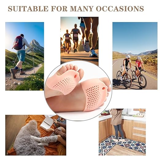 4Pcs Gel Toe Separators, Metatarsal Pads, Bunion Corrector Cushion, Toe Spacers, Ball of Foot Cushions, Soft&Breathable, Idea for Mortons Neuroma,Blisters,Diabetic Feet,Hammer Toe,Rapid Pain Relief