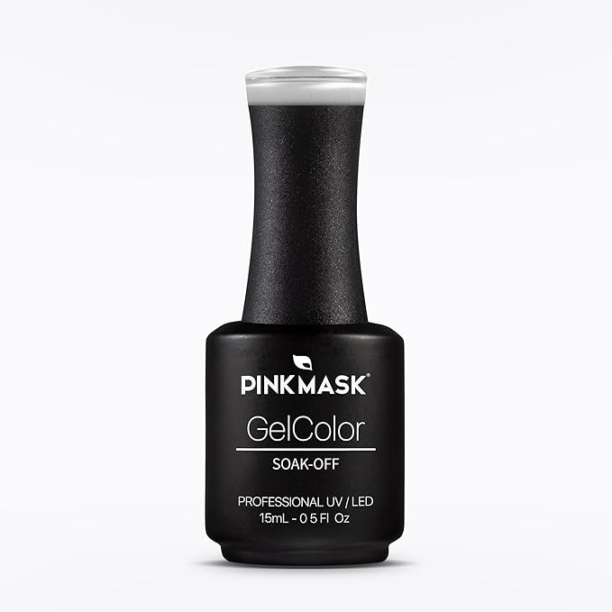 PINK MASK Gel Color Nail 15mL, Soak-Off Professional UV/LED, No-Wipe Formula, Long Lasting shine nails polishes.