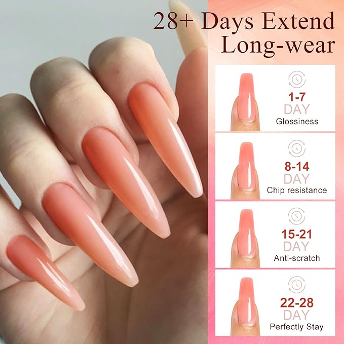 MEET ACROSS Poly Nail Gel 10Pcs Nail Extension Gel Set and Nail Extension Starter Kit for Beginners Nail Art DIY Home Gifts for Women (SET-5, 10pcs)