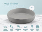 KooK Ceramic Large Pasta Bowls, Microwave and Dishwasher Safe, Shallow Serving - Image 6