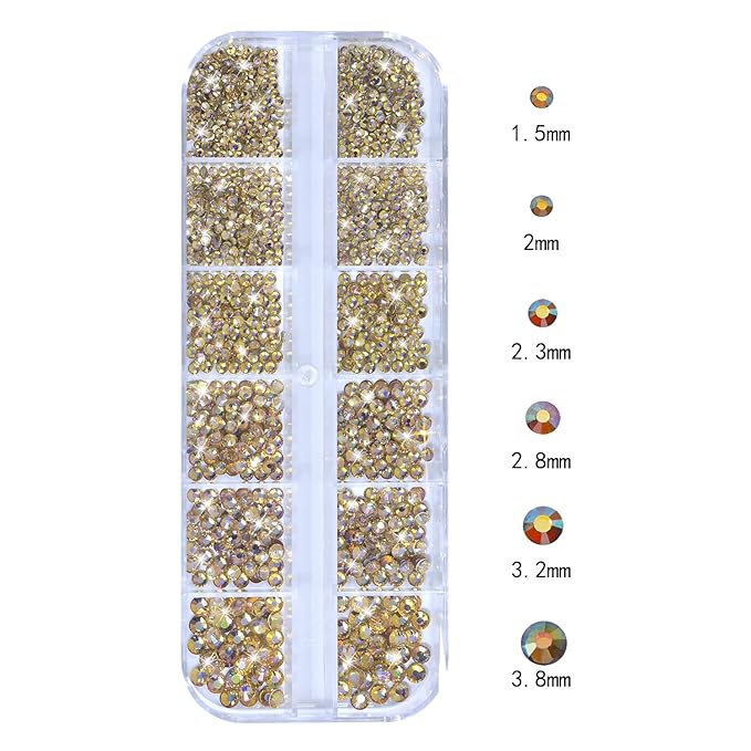 HNUIX Nail Rhinestones - 3D Multi Shape Size Crystal, Phantom Purple Nail Gems, Flat Back, with Kit, for Nail Art, DIY Decorations