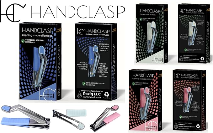 Nail Clippers for Seniors, Fingernails, Special Needs, Thumb Rest for Comfort, Arthritis, Tremors, Ergonomic Grip, Wide Jaw, Premium Stainless Steel, Ultra Sharp Curved Edge, Convenience