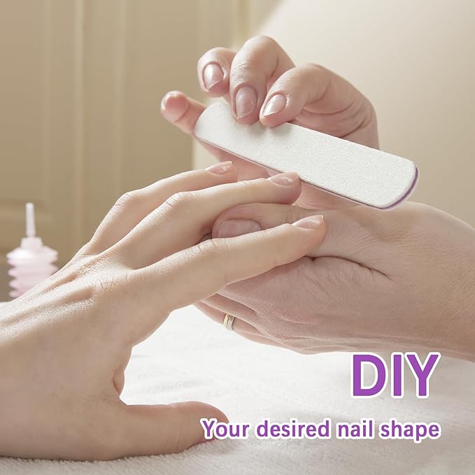 200 Pcs Nail Files 100/180 Grit Double Sides Emery Boards Reusable Nail Files for Acrylic Nails Professional Manicure Tools for Natural Nails Acrylic Nails Home and Salon Supplies