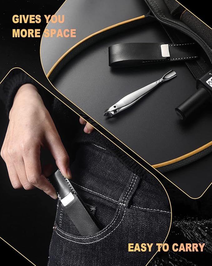 BEZOX Slim Cuticle Clipper with Pusher – 5mm Jaw Stainless Steel Manicure Tools Mini Cuticle Trimmer