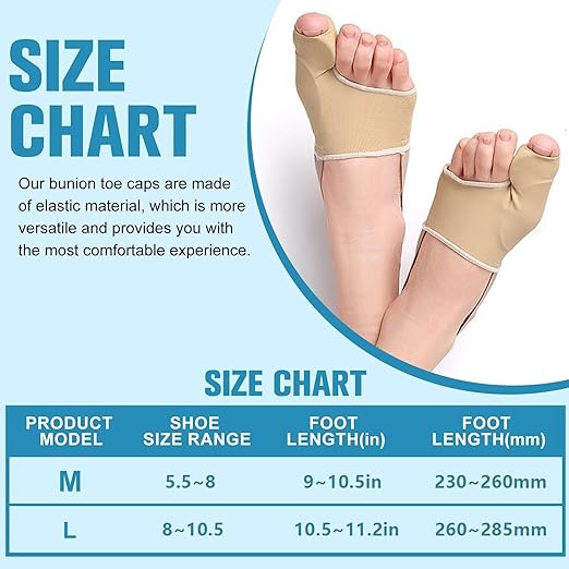 Bunion Corrector Sleeve for Women & Men - Big Toe Spacers with Foot Bunion Pads,Hallux Valgus Support & Discomfort Relief - Flexible Breathable Bunions Sleeve Socks for Day and Night Use (M)