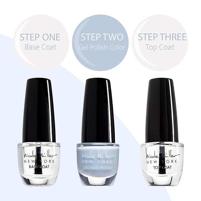 Nicole Miller Gel Nail Polish Set - Long Lasting Gel Fingernail and Toenail Polish for Women and Girls, Glossy and Bright Colors