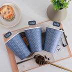 Clawsoff 1000 Pack Paper Cups 12 oz Bulk Disposable Coffee Cups Navy Floral | - Image 6