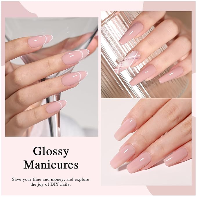 Nude Pink Gel Nail Polish 15ml Natural Neutral Gel Polish Color Soak Off U V LED Nail Lamp Gel Polish Nail Art Gel 0.51Oz Gift for Women