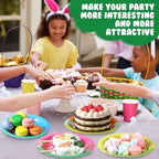 120 Pieces Happy Easter Paper Plates Bulk 7 Inch Bunny Eggs Disposable Easter - Image 4