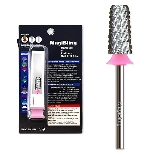 Professional Nail Drill Bits, Tungsten Carbide Cross Cut Tapered Barrel 3/32'' Safety Bits, Left and Right Hand Use, Remove Gel Fast, Manicure Pedicure Cuticle Gel Polishing, Triple Coarse.