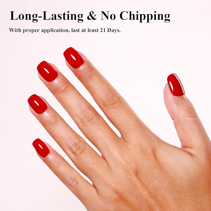 Imtiti Gel Nail Polish Set, Classic Christmas Red and White Gel Polish Soak Off LED U V Nail Gel Polish DIY Nail Art Starter Manicure Salon Gel Nail Polish Kit 10ML