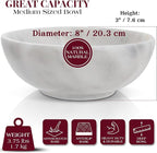 Gusto Nostro 8" Luxury White Marble Decorative Bowl - Image 3