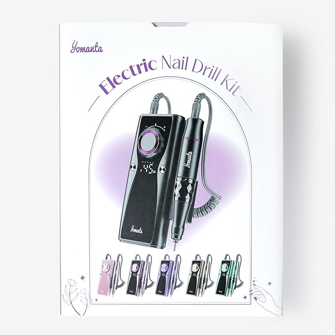 Electric Nail Drill Professional Kit: 45,000 RPM USB Rechargeable Efile Nail Drill Nail File with 12 Bits for Polishing Gel/Acrylic Nails- Portable Manicure Tool Set for Salon/Home-Black