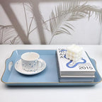 Spsyrine Light Blue Decorative Tray, Elegant Plastic Serving Tray - Image 6