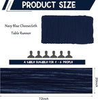 10 Pack Navy Blue Cheesecloth Table Runner 6FT Boho Gauze Fabric Table Runner - Image 2