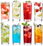 Highball Glasses Set of 8, 16oz Tall Drinking Glasses, Water Glass - Image 7