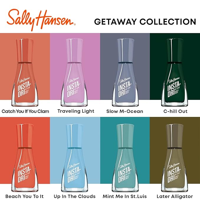 Sally Hansen Insta-Dri Nail Polish | Quick Dry, Long Lasting, Streak-Free Shine | Opaque, Shiny | 460 Traveling Light | Light Lavender Nail Color