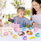 PRE-WORLD Silicone Tea Party Set, Kitchen Role Play Toy - Image 8