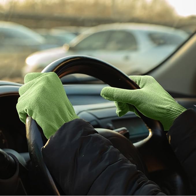 MIG4U Moisturizing Beauty Gloves Touchscreen Overnight Sleeping Glove for Women Dry Hands, Nighttime Lotion, Eczema, SPA, Cosmetic Treatment, Apple Green 1 Pairs Size s/m