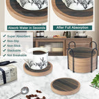 6 Pack Absorbent Coasters Set - Image 2